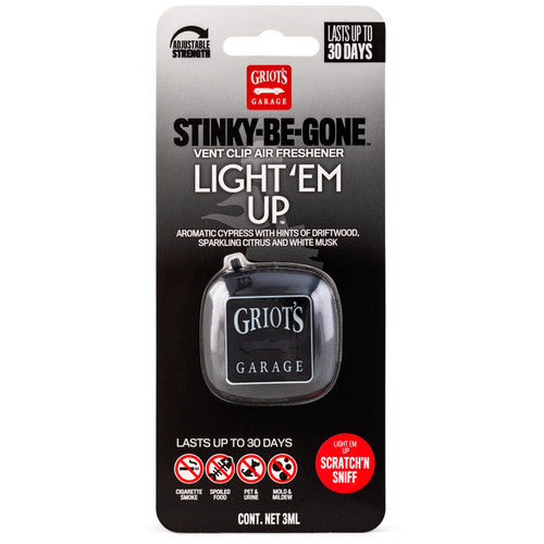 Griot's Garage Stinky-Be-Gone™ Vent Clip Air Freshener - Light 'Em Up, available at Auto Obsessed in Canada.